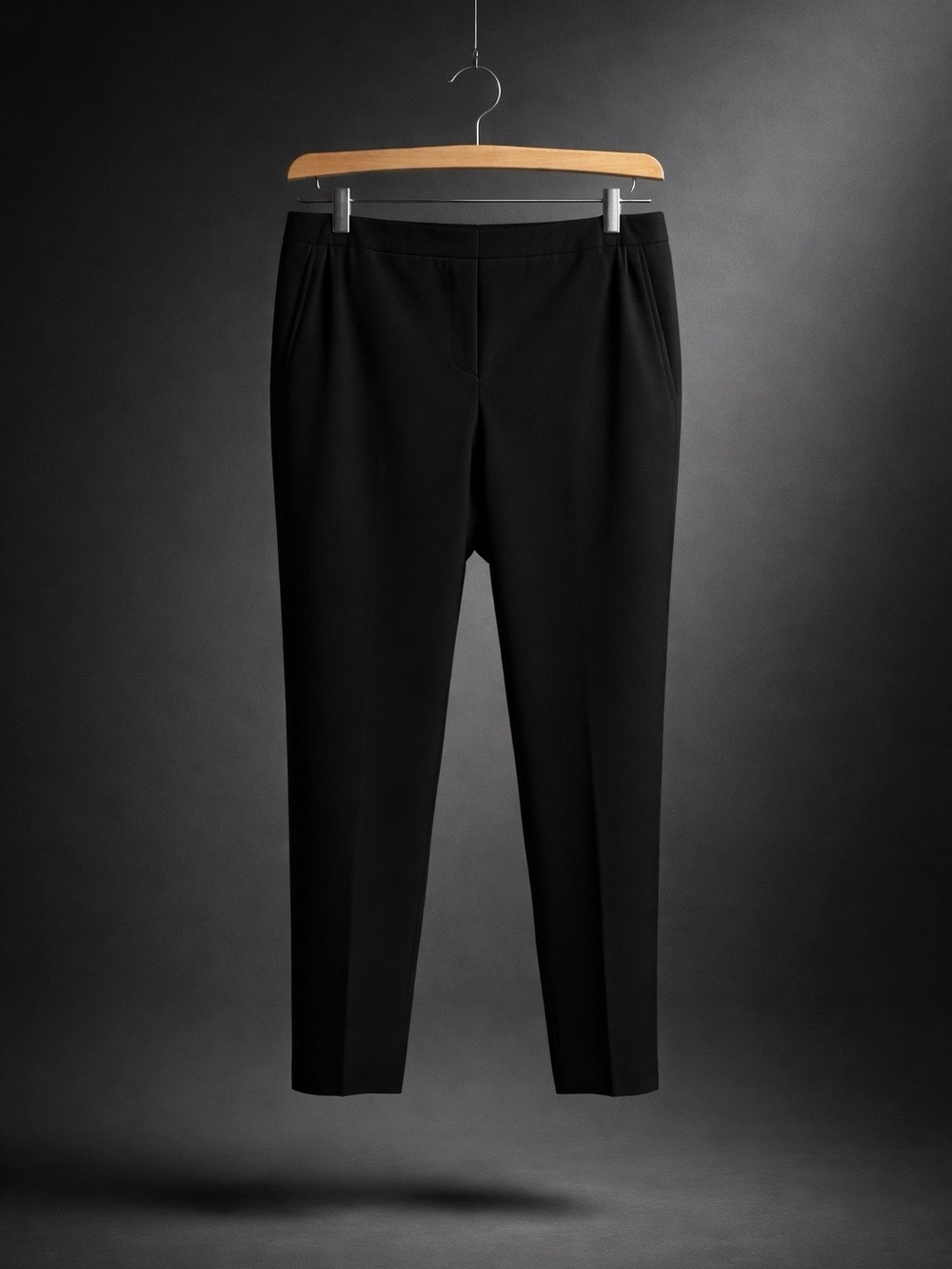 Women's Dark Navy Cotton tailored adjustable waist wside zip- Summer Staple